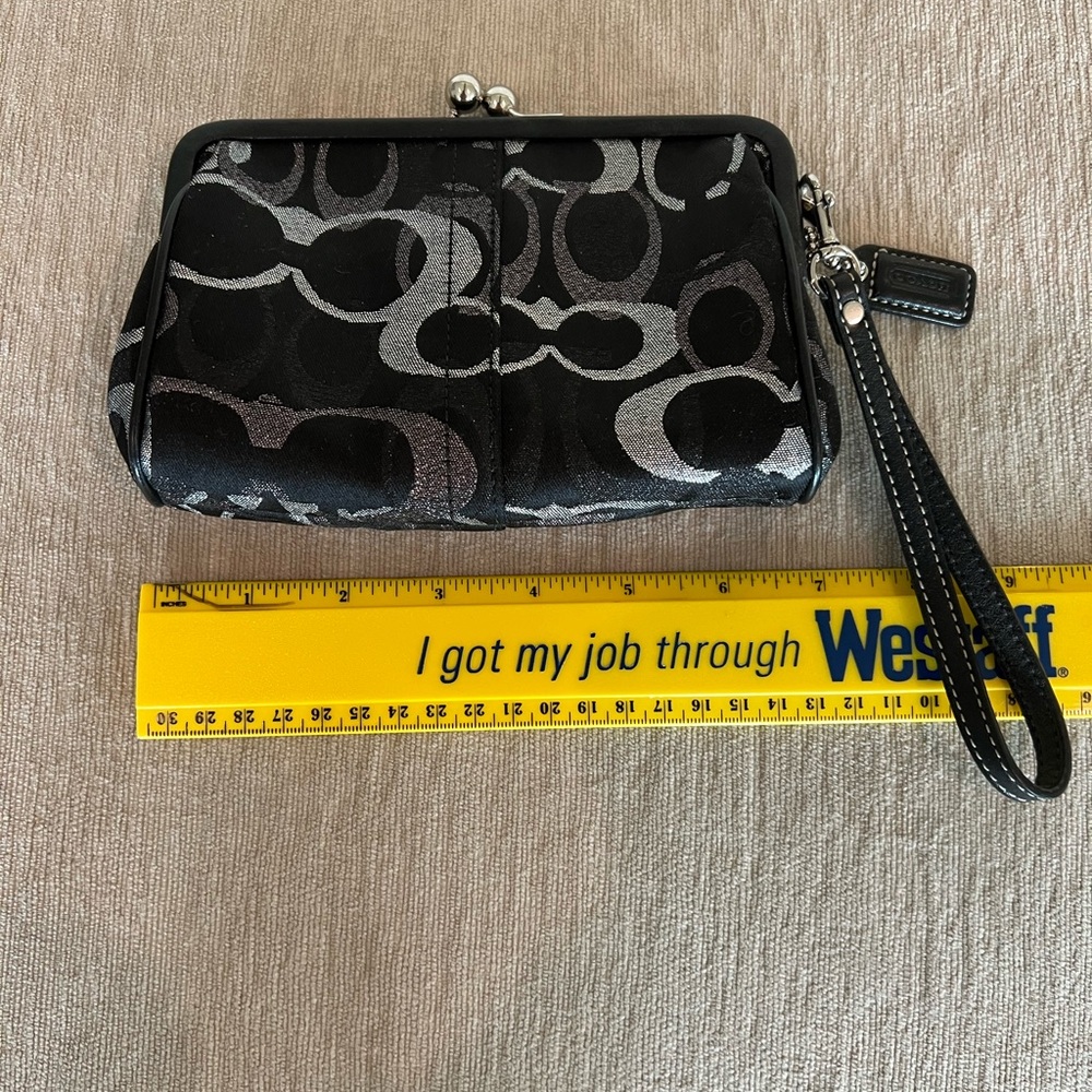 Coach Black Leather Tag